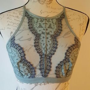 Victoria's Secret Green Lacey Bralette M